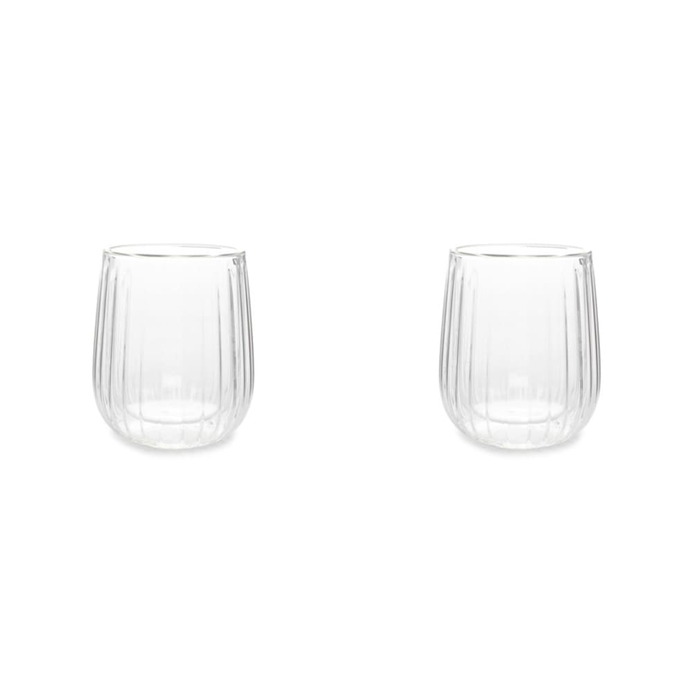 Lot de 2 tasse transparent en verre 25cl