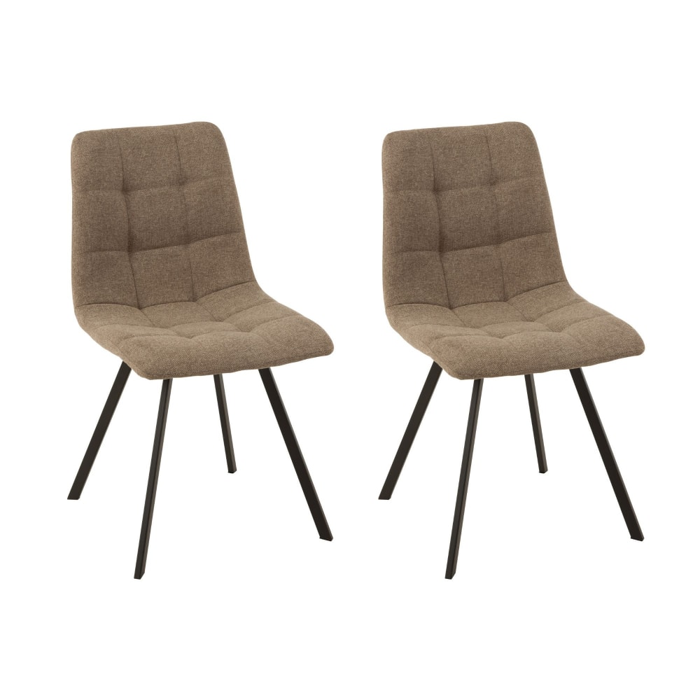 Lot de 2 chaises en tissu