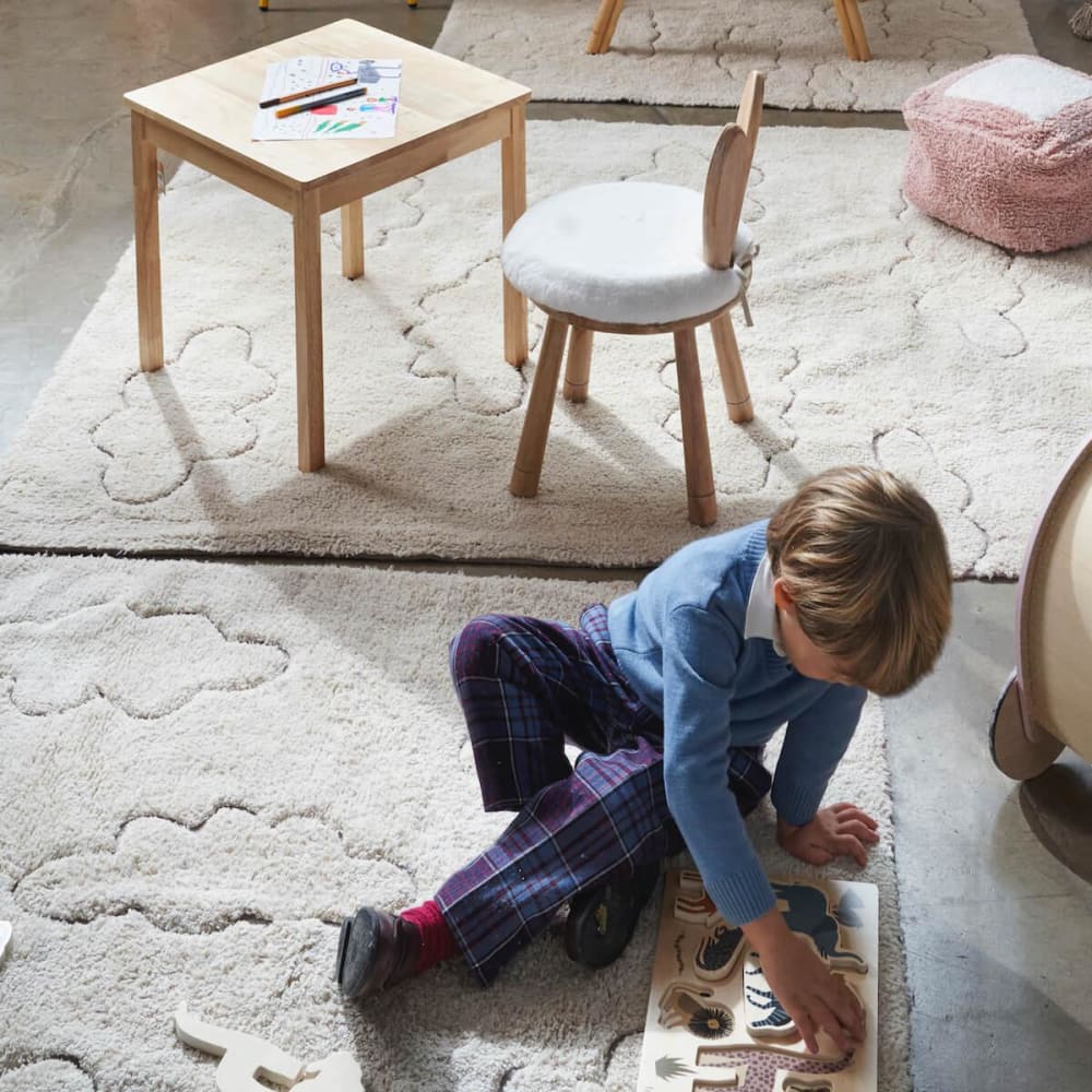 Tappeto lavabile in cotone naturale nuvola 120x160 - Lorena