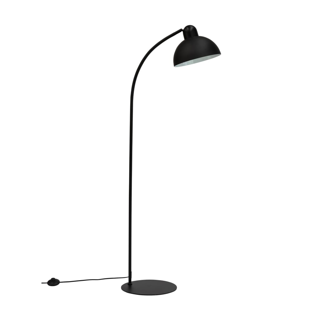 Lampadaire noir base plate en métal