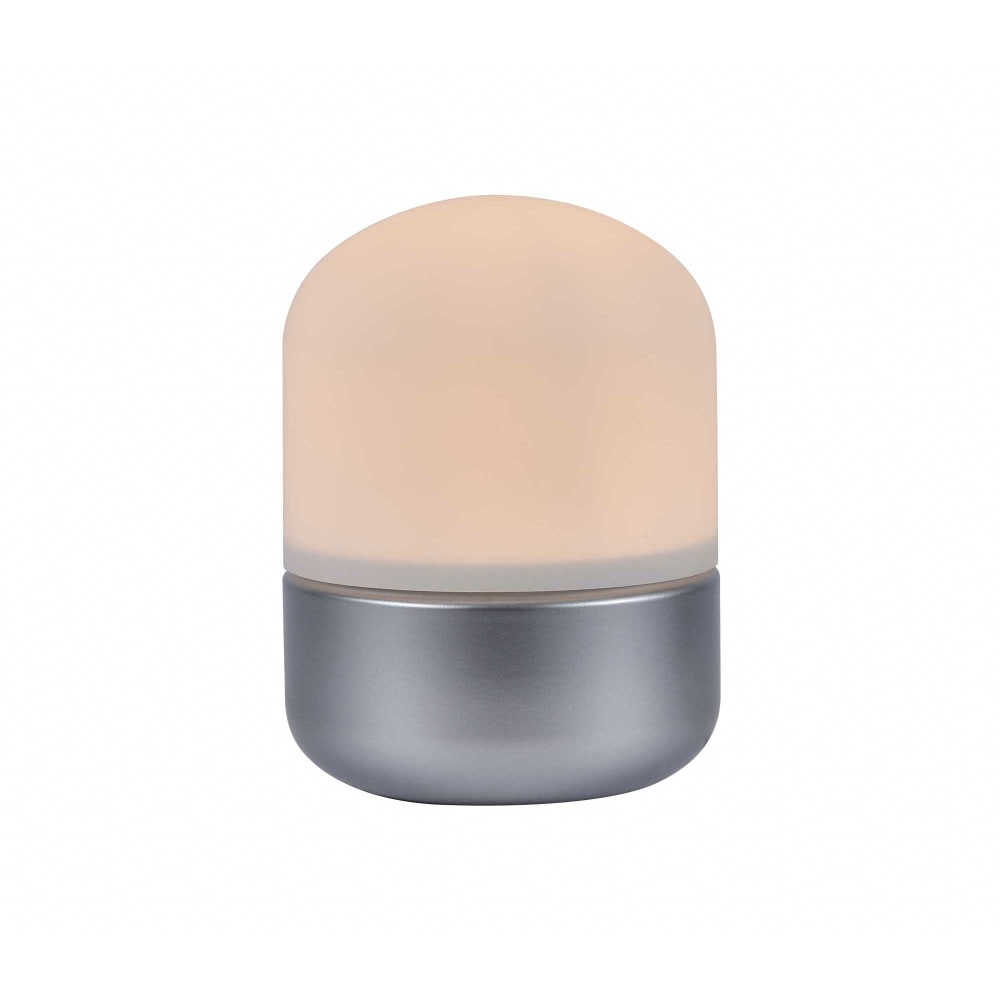 Lampe tactile en verre opaque et métal — vue 3