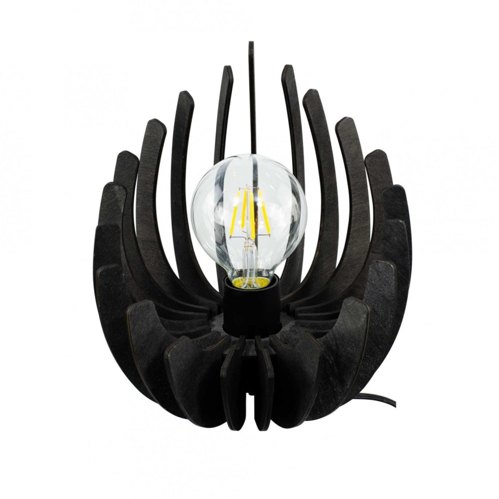 Lampe à poser en lamelles de bois — vue 3