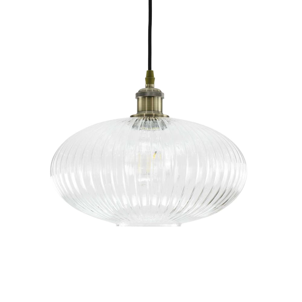 Suspension en verre strié transparent — vue 4