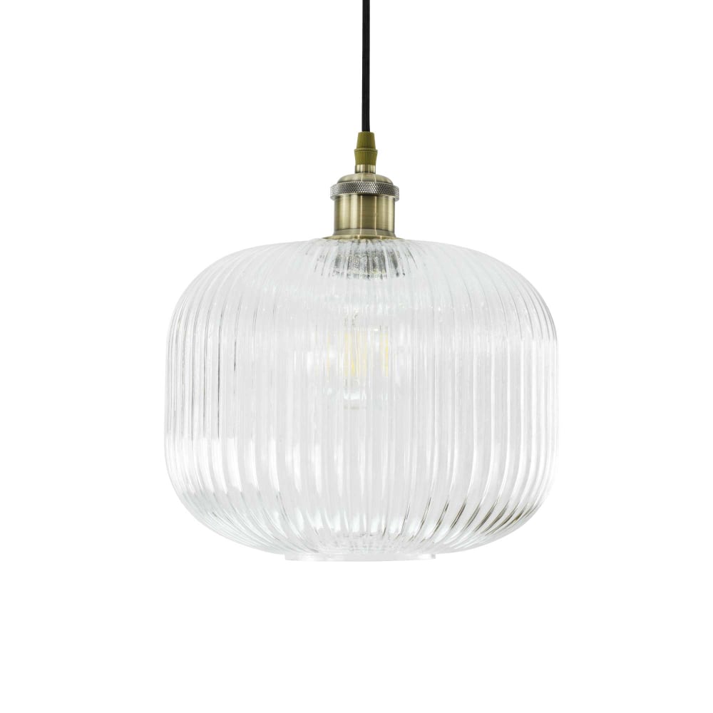 Suspension en verre strié transparent — vue 4