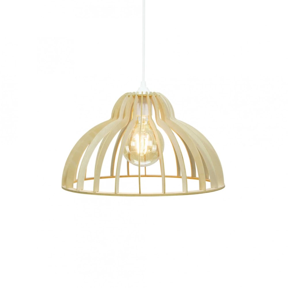 Suspension en lamelles de bois