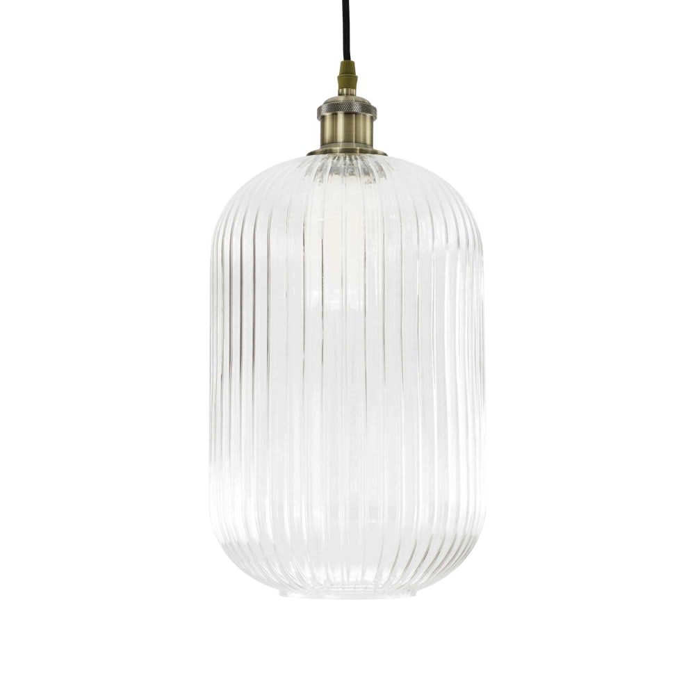 Suspension en verre strié transparent — vue 4