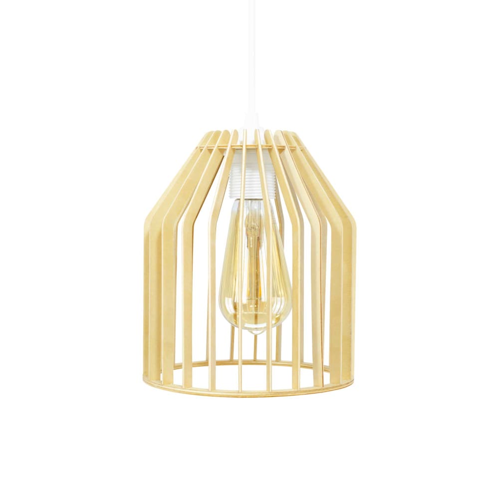 Suspension en lamelles de bois naturel — vue 4