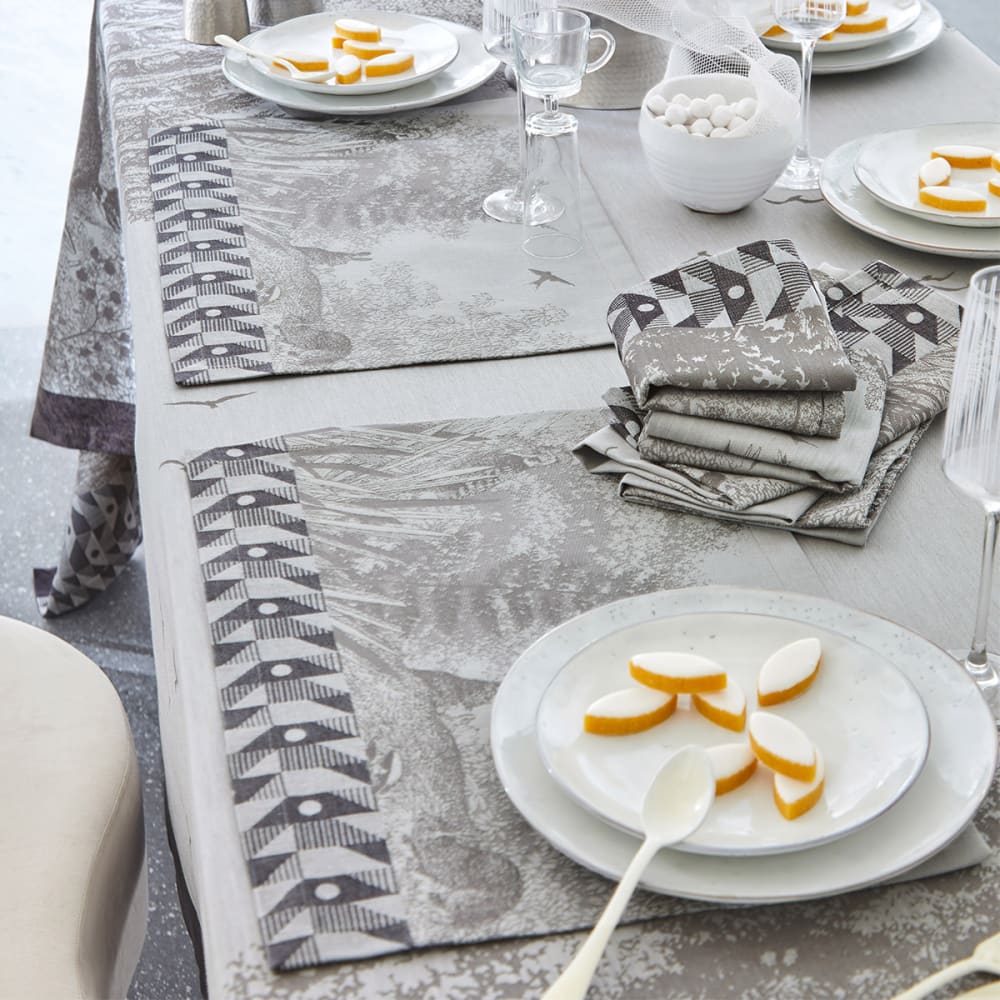 Set de table en coton argent 50 x 36 - Maisons du Monde