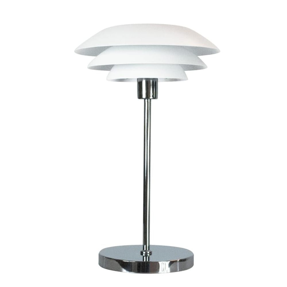 Lampe à poser en métal blanc mat