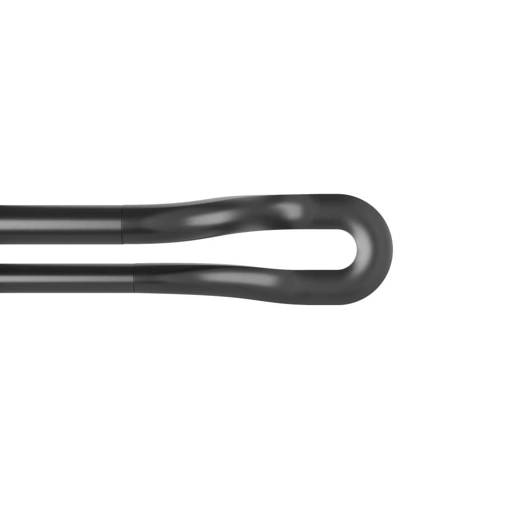 Umbra 106–306 cm ausziehbare doppelte Verdunkelungsvorhangstange style modern Schwarz Edelstahl