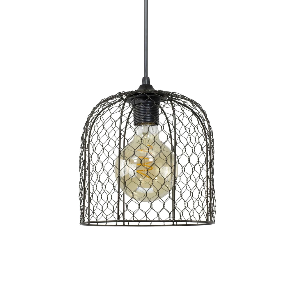 Suspension en métal grillagé gris anthracite — vue 4