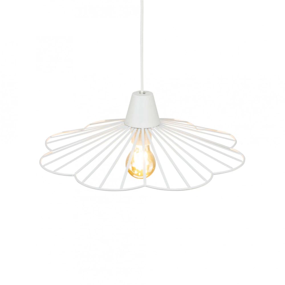 Suspension petit modèle en métal blanc