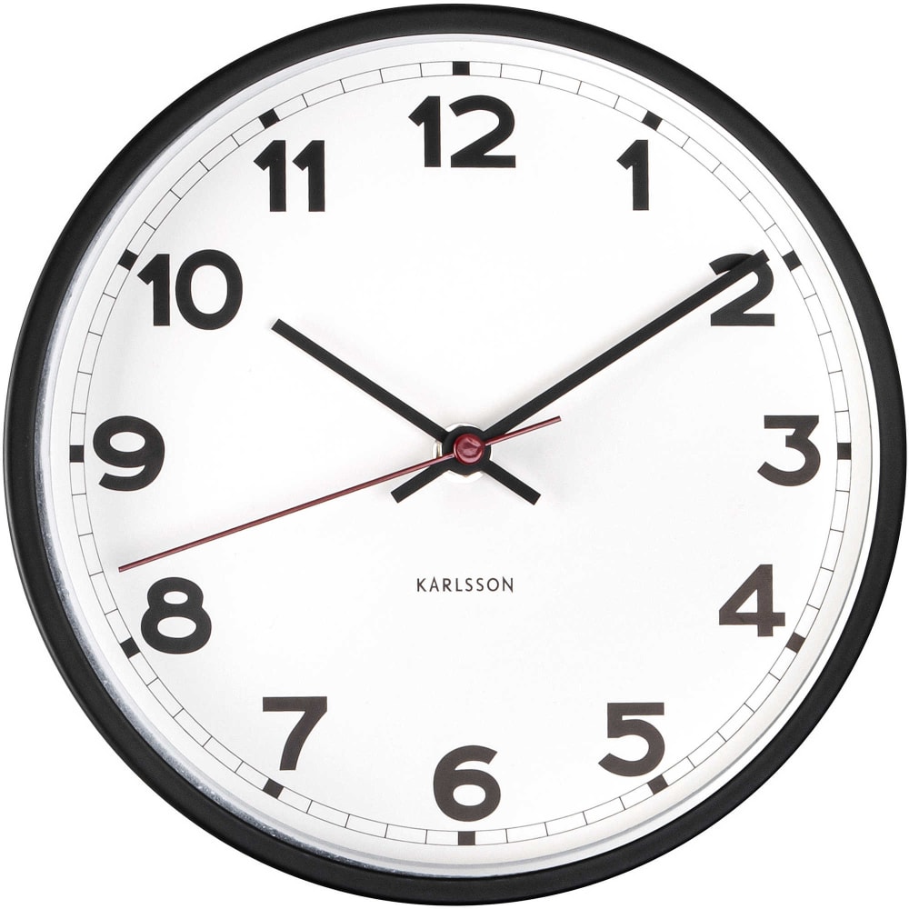 Karlsson Horloge murale fer blanc ø20cm style contemporain - Acier