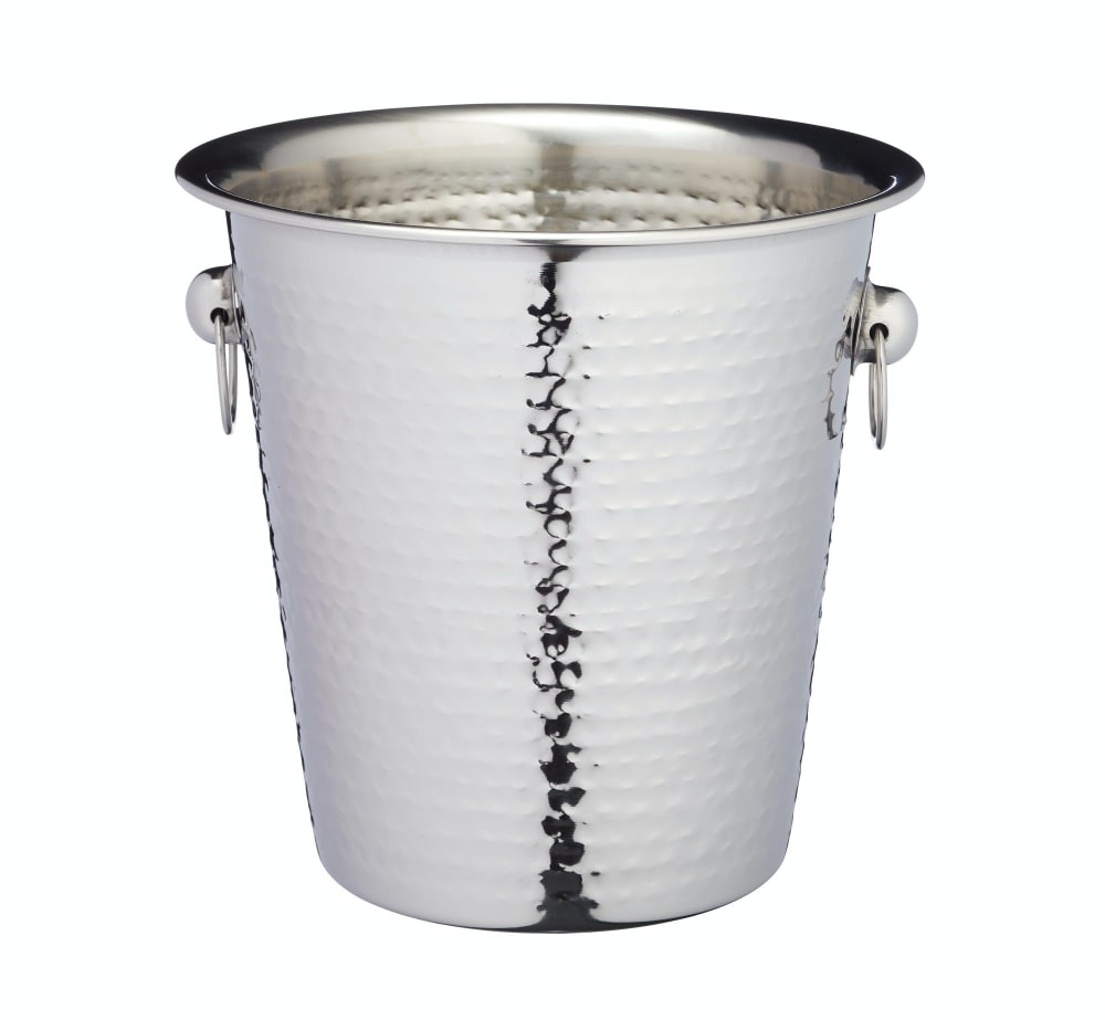 Cubitera para vino y cava en acero inoxidable plateado