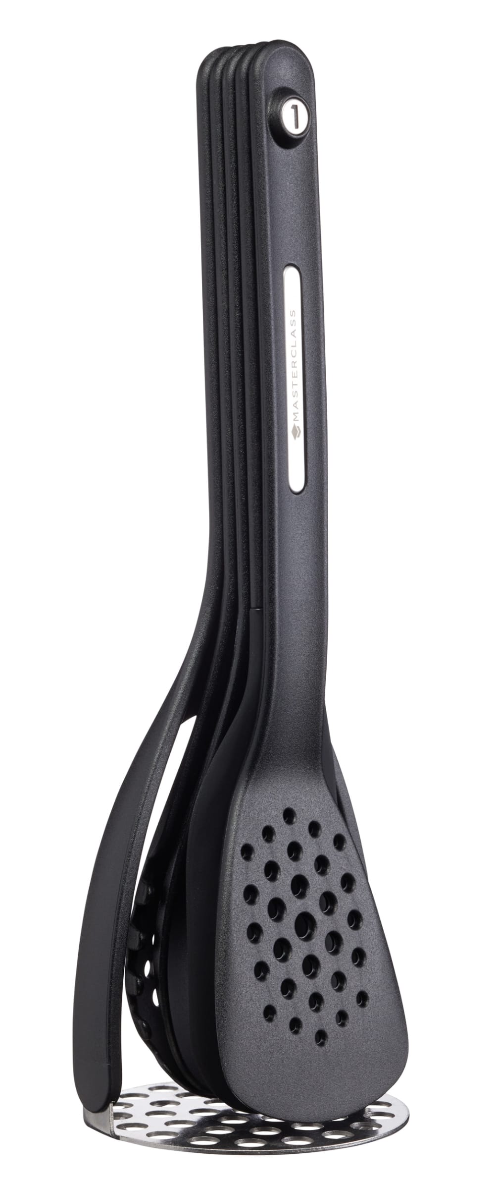 Juego de utensilios de cocina 5 en 1 de plástico gris
