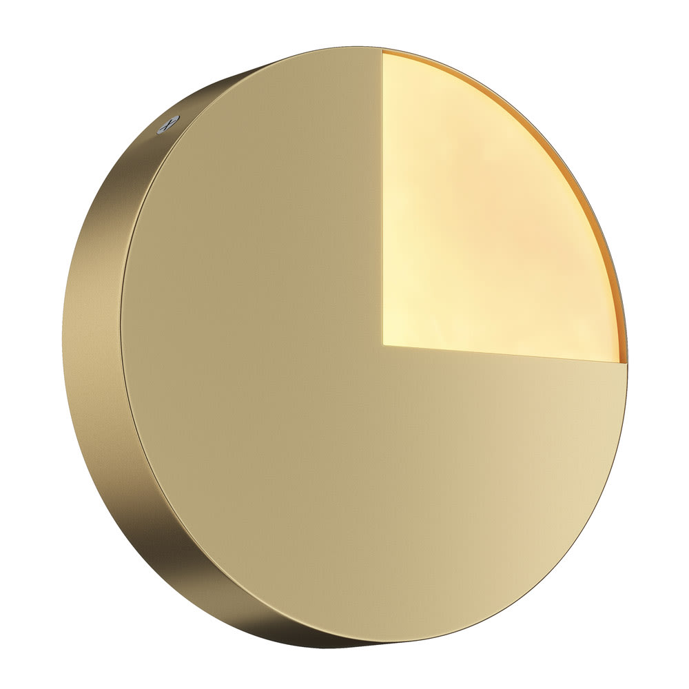 Aplique de pared led 6w moderno y elegante circular dorado ø 18,4 cm
