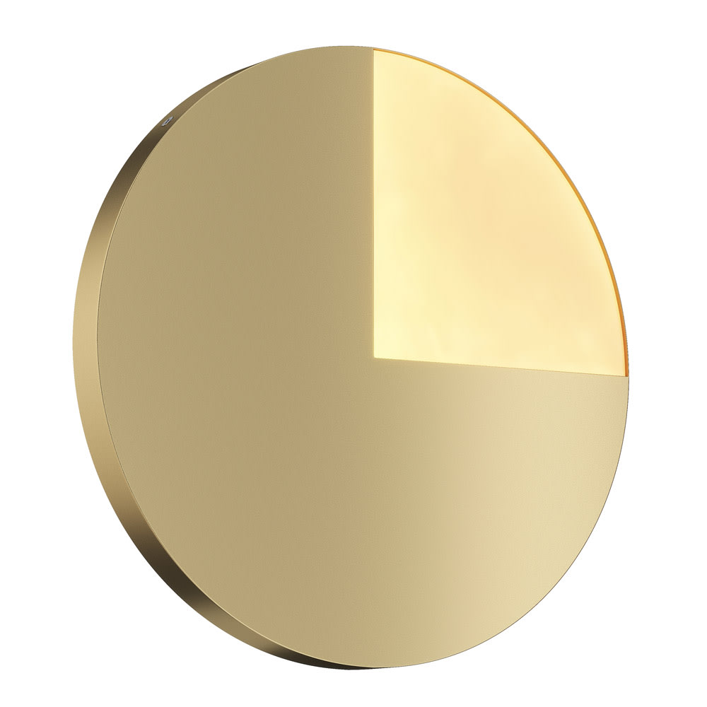 Aplique de pared led 12w moderno y elegante circular dorado ø 44,8 cm