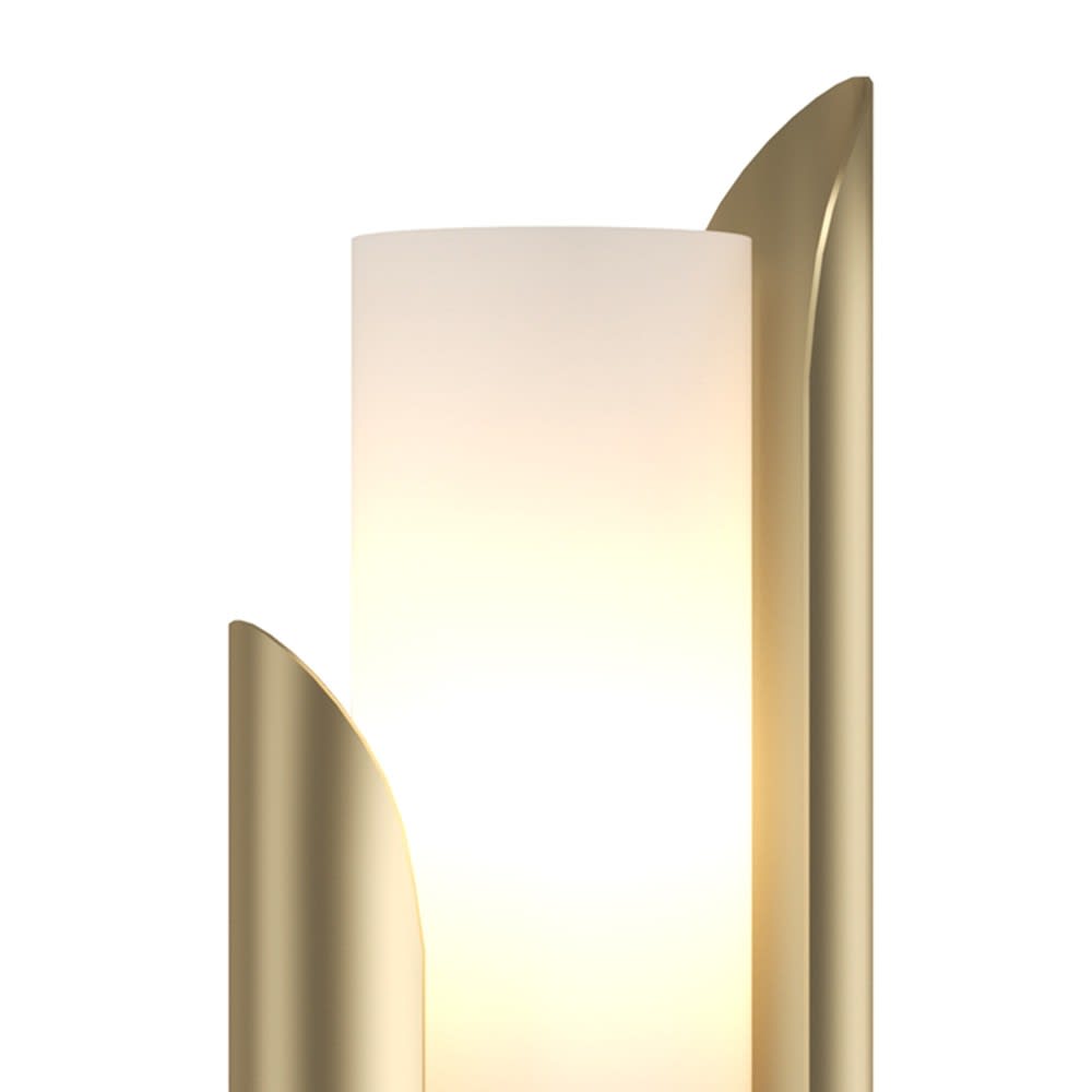 Lampe de table moderne doré et abat-jour de forme tubulaire — vue 4