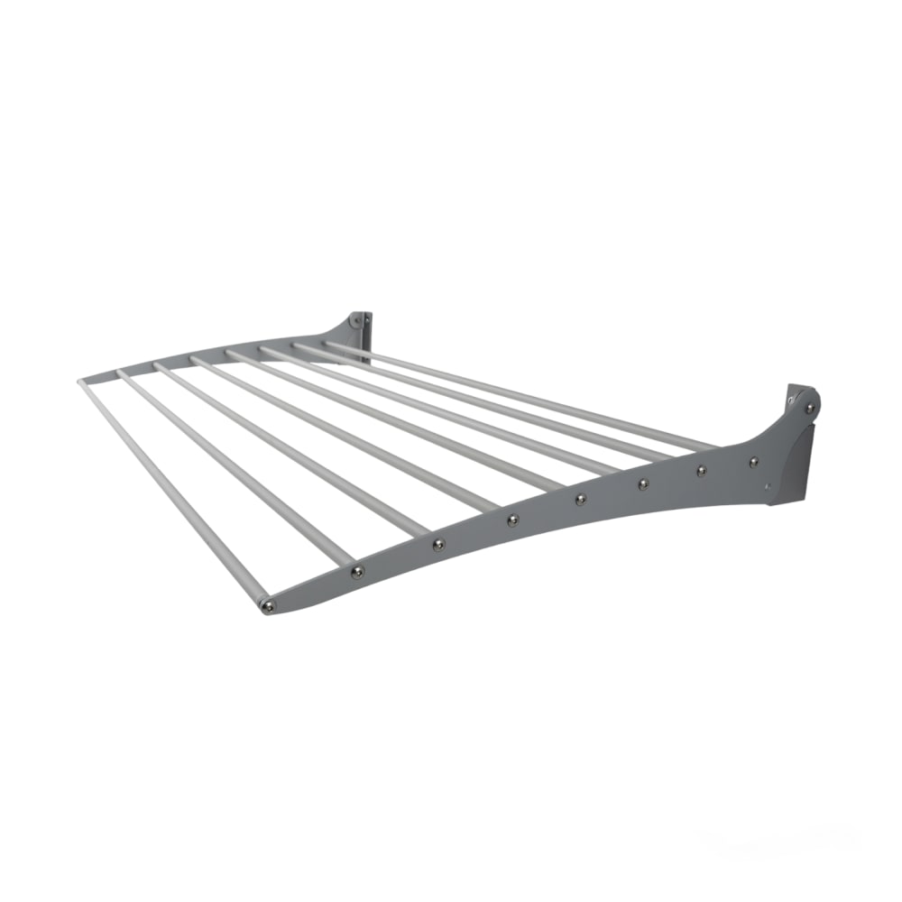 Stendino da parete muro grigio in alluminio e acciaio 100x57x50 cm - Alluminio