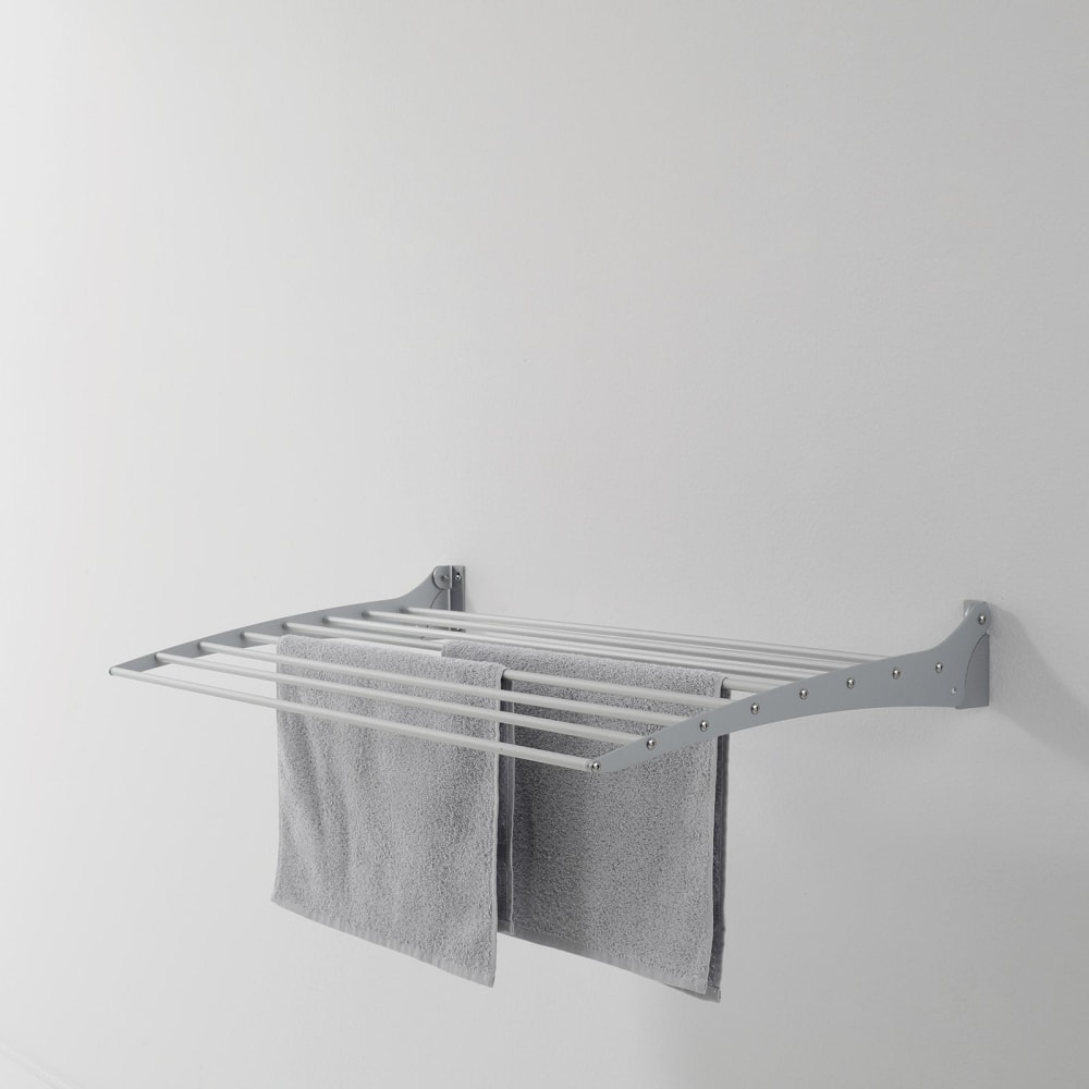 Stendino da parete muro grigio in alluminio e acciaio 100x57x50