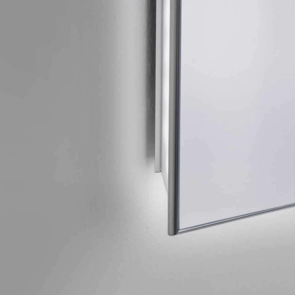 Specchio rettangolare da parete con LED 70x75 cm - Foxydry
