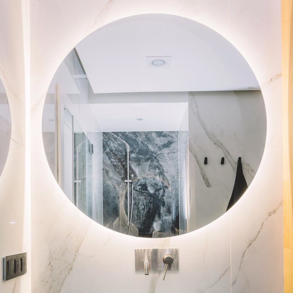 Specchio rotondo da parete con LED diametro 70cm - Foxydry