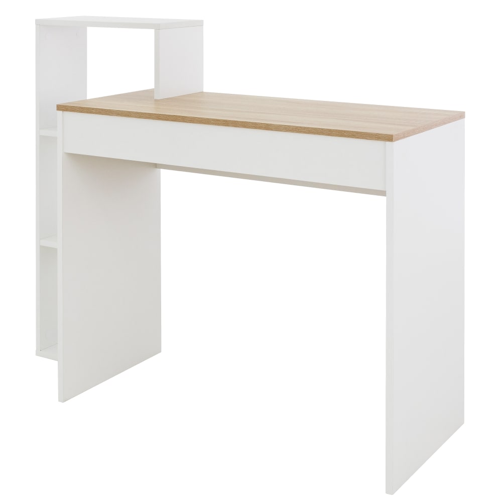 Schreibtisch mit Regal 110x72x40 cm Weiß/Eiche Sonoma Holz -