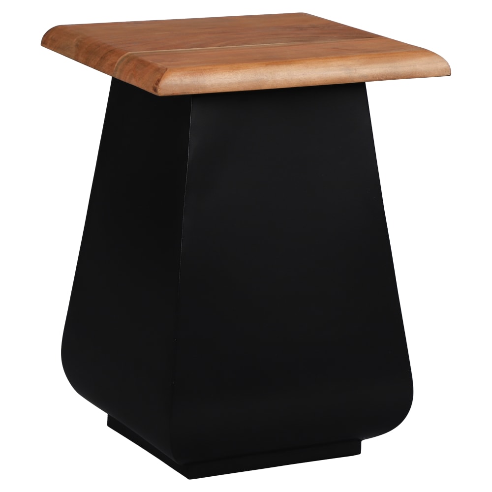 Mesa auxiliar 30x45x30 cm madera de acacia natural/negra y metal - Maisons du Monde