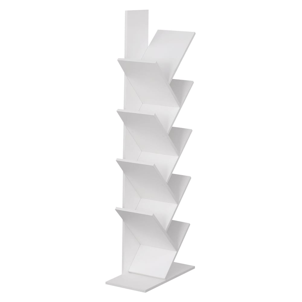 Libreria inclinata a 8 ripiani bianco - Modello Classico chic - Bianco - Pannello di particelle