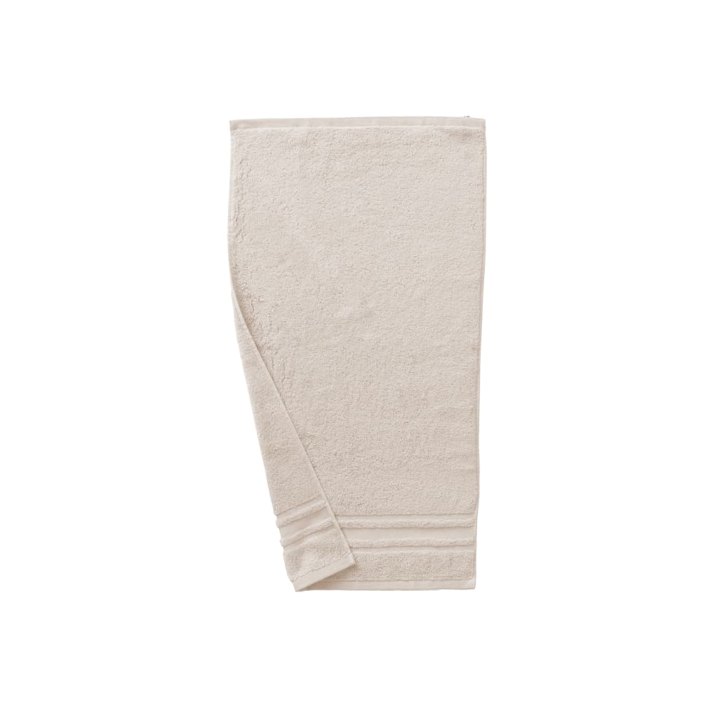 Serviette de toilette coton uni bouclette beige 50 x 90 cm