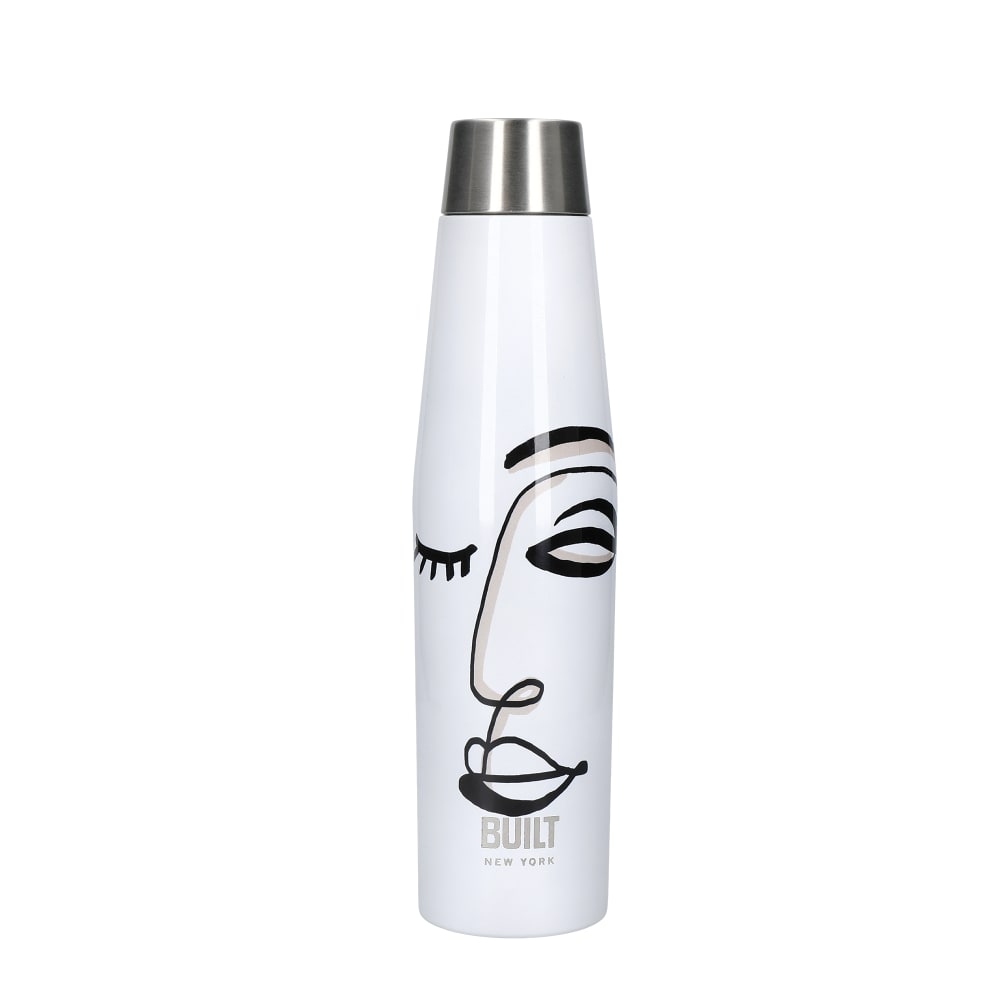 Built Bouteille isotherm 540ml acier inoxydable noir & blanc