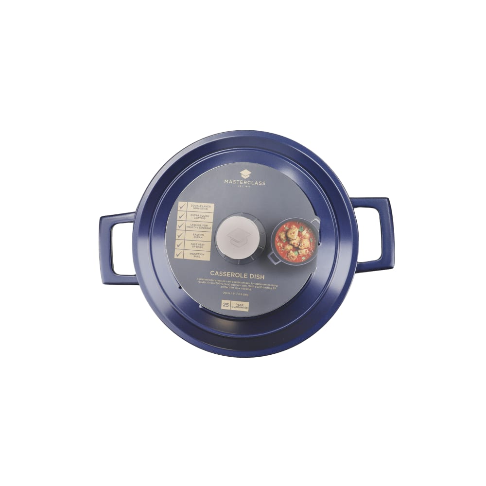 Cocotte 2.5L en fonte d'aluminium bleu 21 x 27.9 x 14.8 - Maisons du Monde