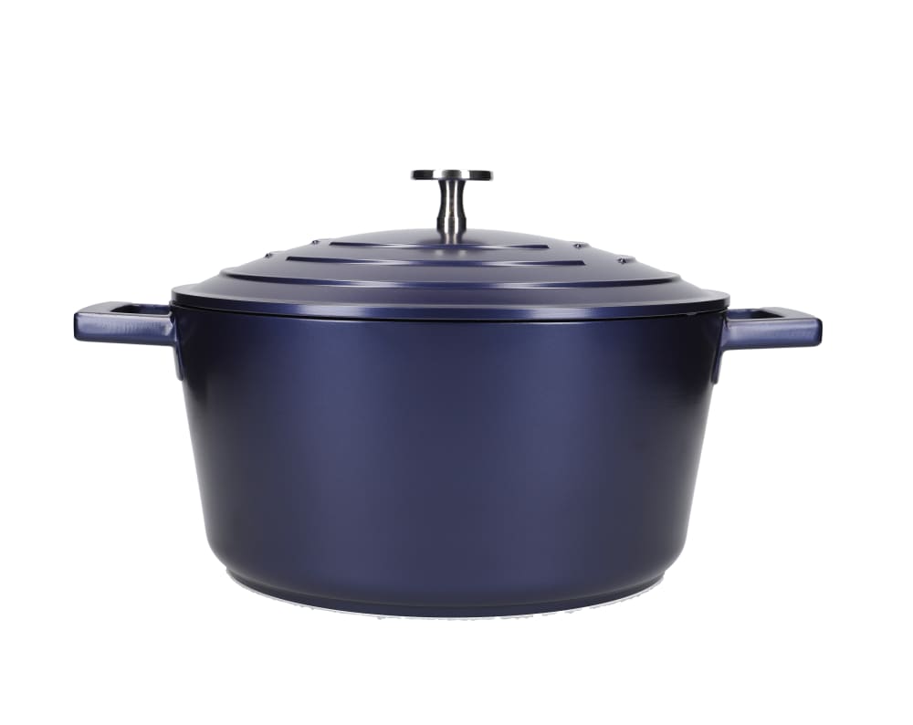 Cocotte 4L en fonte d'aluminium bleu 33 x 24.8 x 17.5