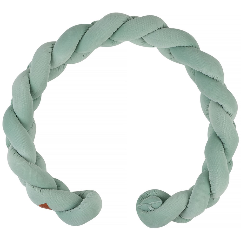 Sevira Kids Geflochtene babybettumrandung aus samt GRÜN PES - POLYESTER Baby