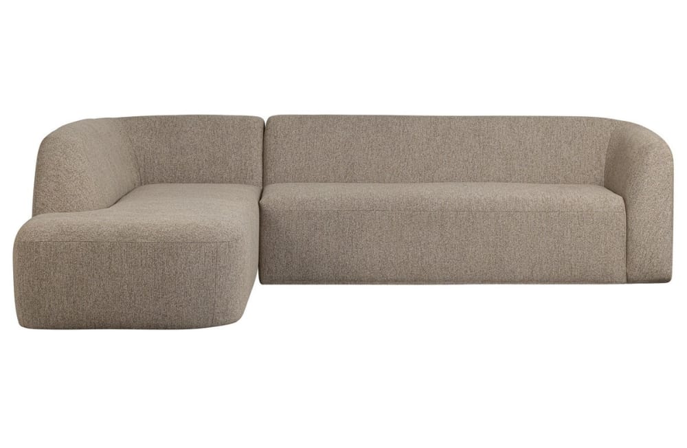 WOOOD Ecksofa Sloping links aus Chenille style modern Grau Stoff
