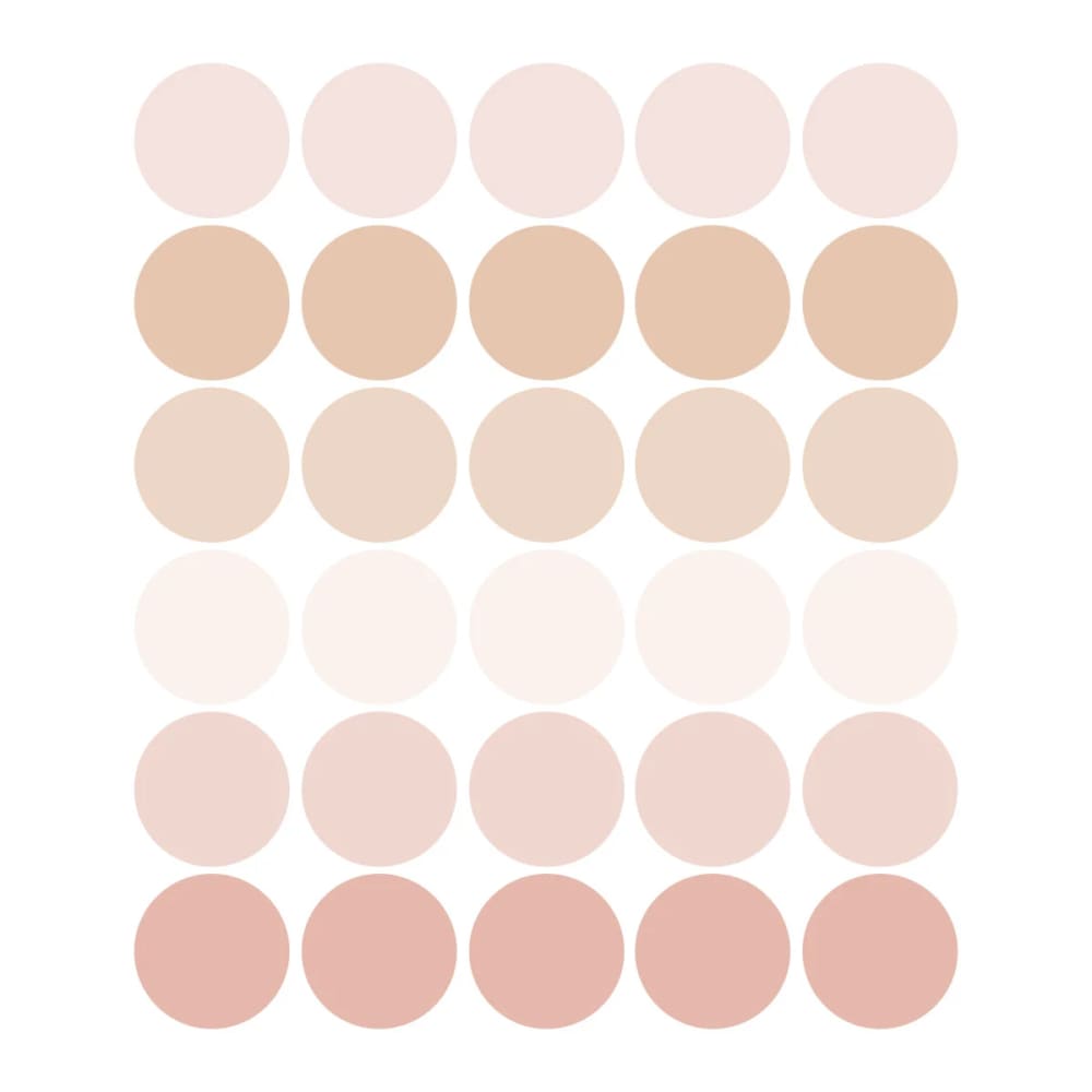 Decochic Selbstklebende Vinylaufkleber mit Kreisen, rosa und beige Pva - Polyvinylacetat Kinder