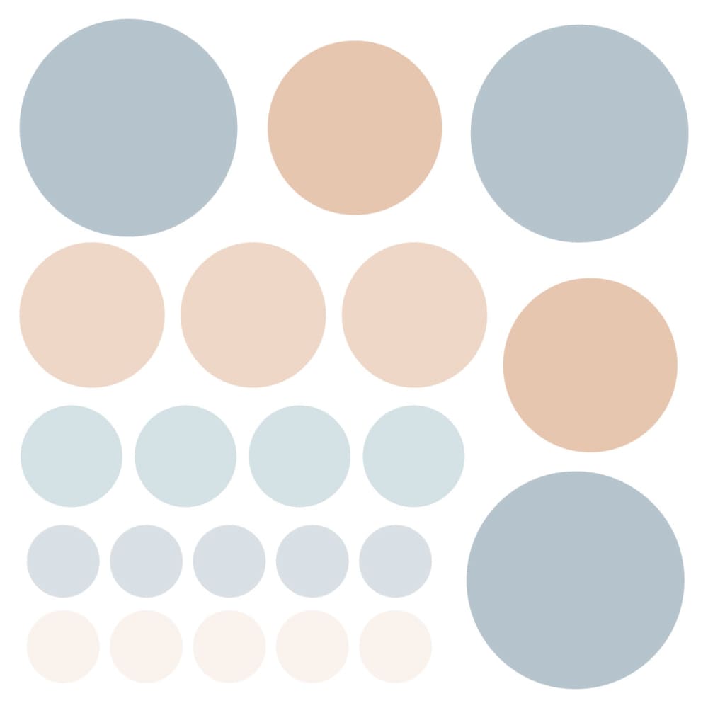 Decochic Selbstklebende Vinylaufkleber in gemischter runder Form, blau Pva - Polyvinylacetat Kinder