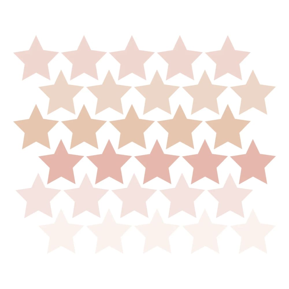 Decochic Selbstklebende Vinylaufkleber mit Sternenmotiv, rosa und beige Pva - Polyvinylacetat Kinder