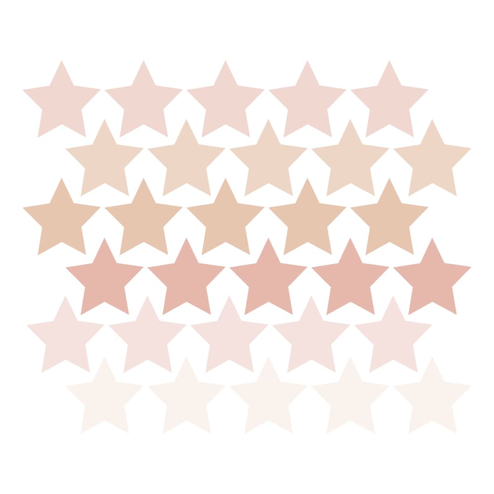 Vinilos decorativos adhesivos estrellas rosa y beige