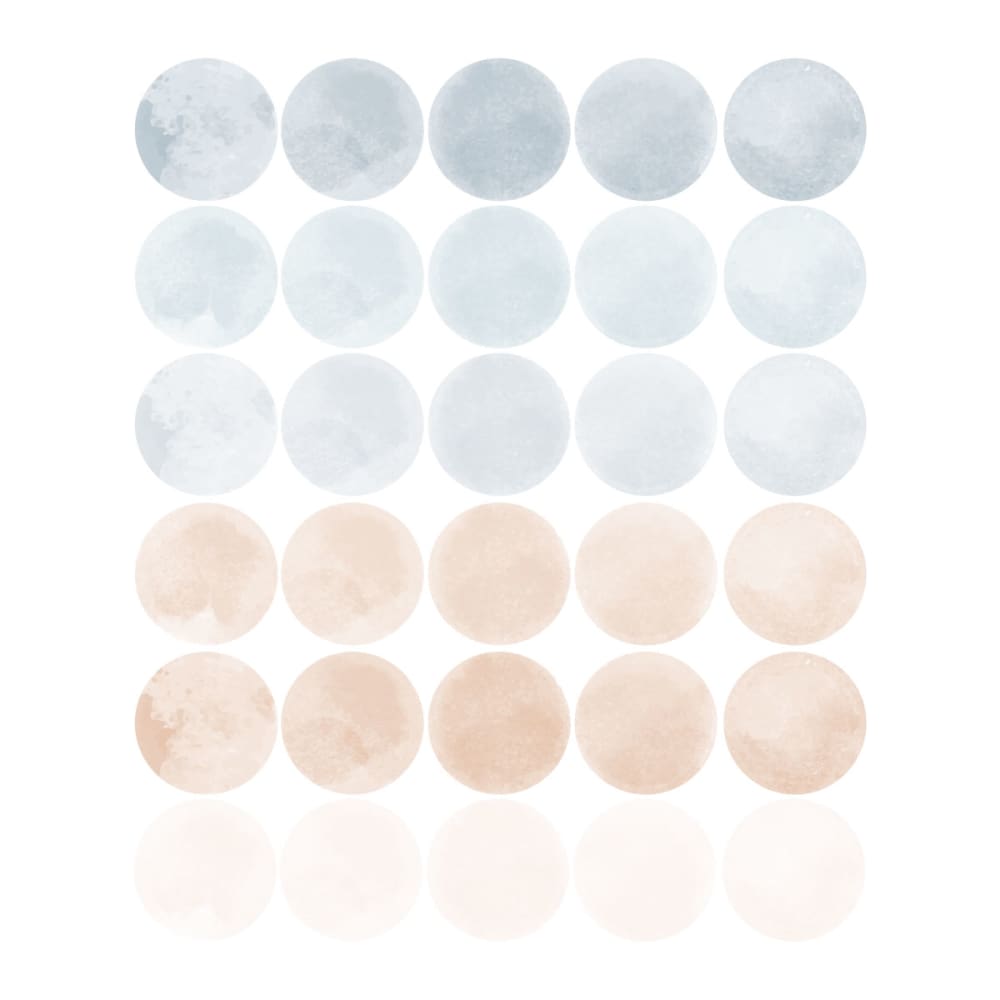 Decochic Selbstklebende Vinylaufkleber mit runden Aquarellmuster, blau Pva - Polyvinylacetat Kinder