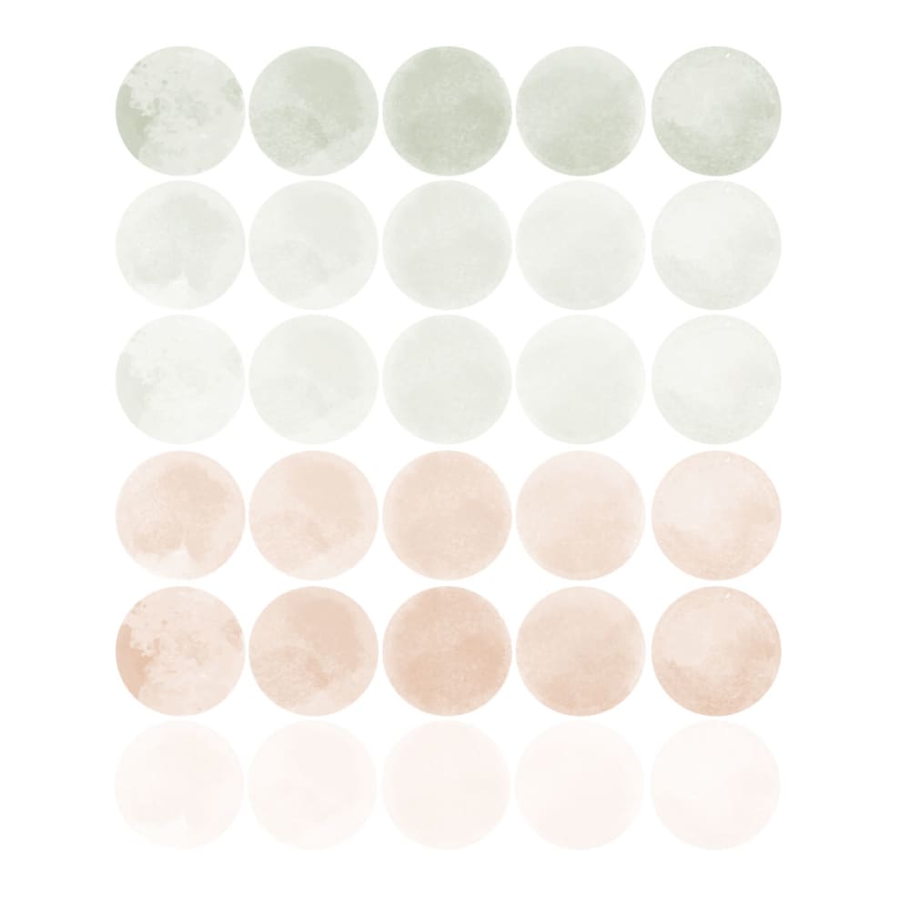 Decochic Selbstklebende Vinylaufkleber mit runden Aquarellmuster, grün Pva - Polyvinylacetat Kinder