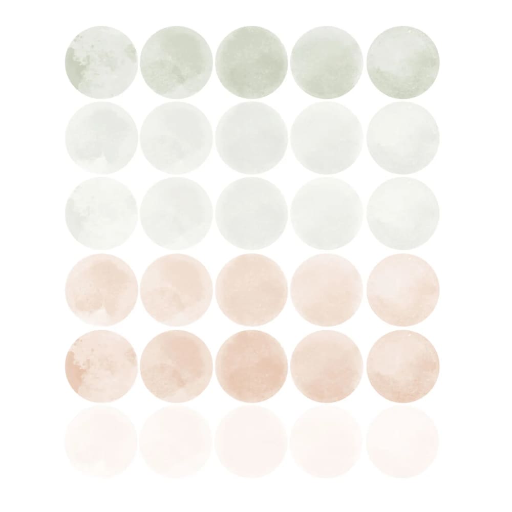 Vinilos decorativos adhesivos redondos acuarela verde y beige