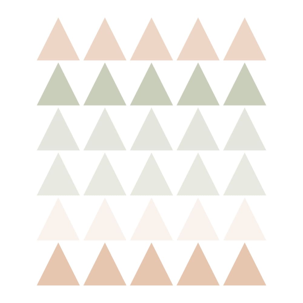 Decochic Selbstklebende Vinylaufkleber mit Dreiecksmuster, grün und beige Pva - Polyvinylacetat Kinder