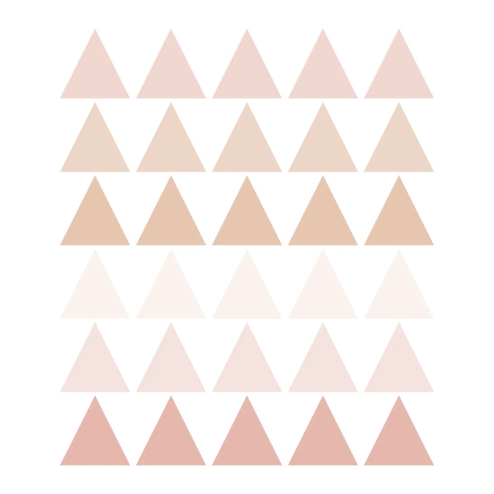 Decochic Selbstklebende Vinylaufkleber mit Dreiecksmuster, rosa und beige Pva - Polyvinylacetat Kinder