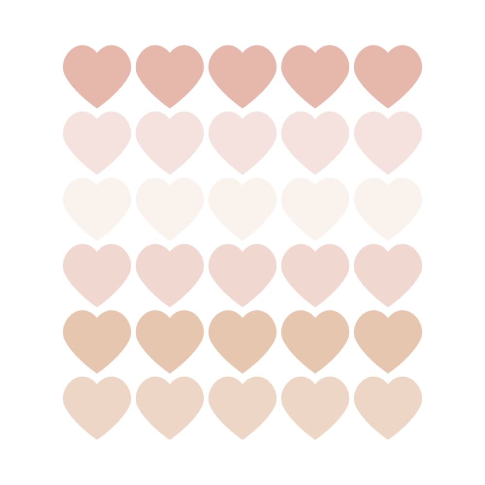 Decochic Selbstklebende Vinylaufkleber mit Herzmotiv, rosa und beige Pva - Polyvinylacetat Kinder