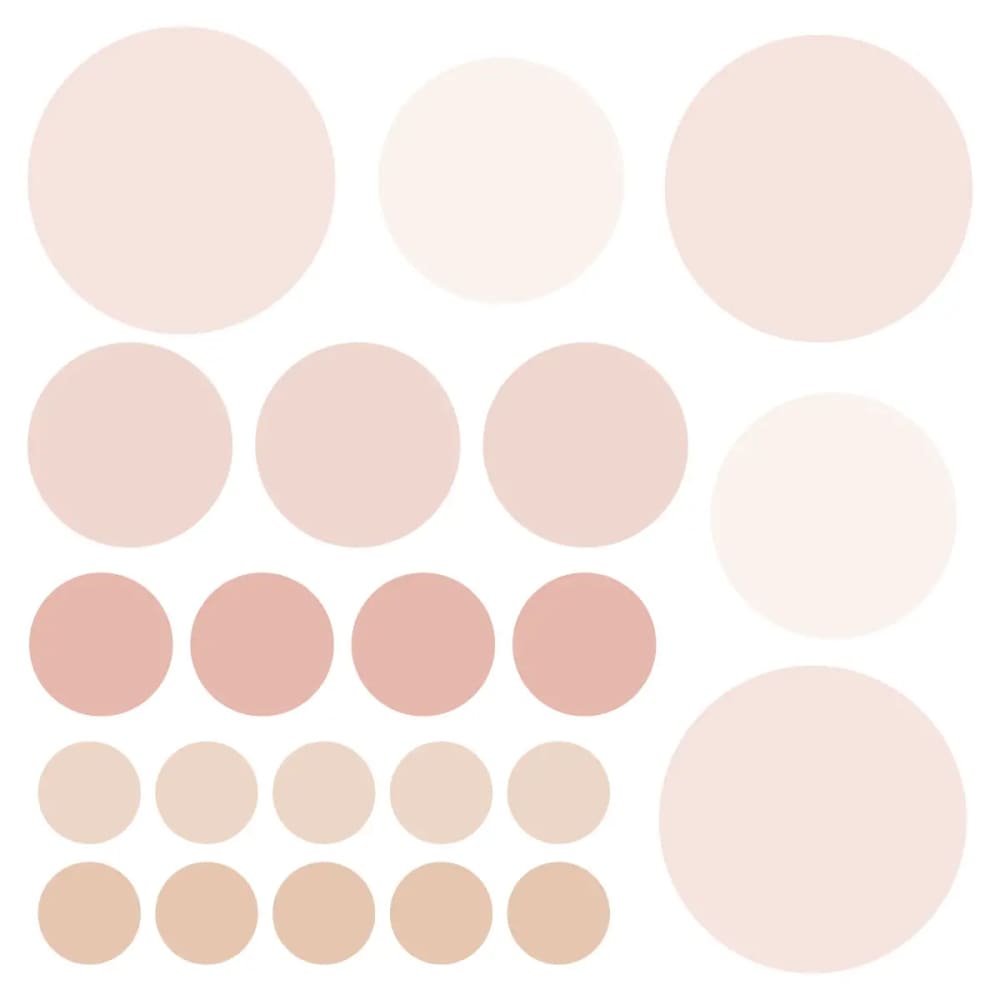 Vinilos decorativos adhesivos redondos mix rosa y beige