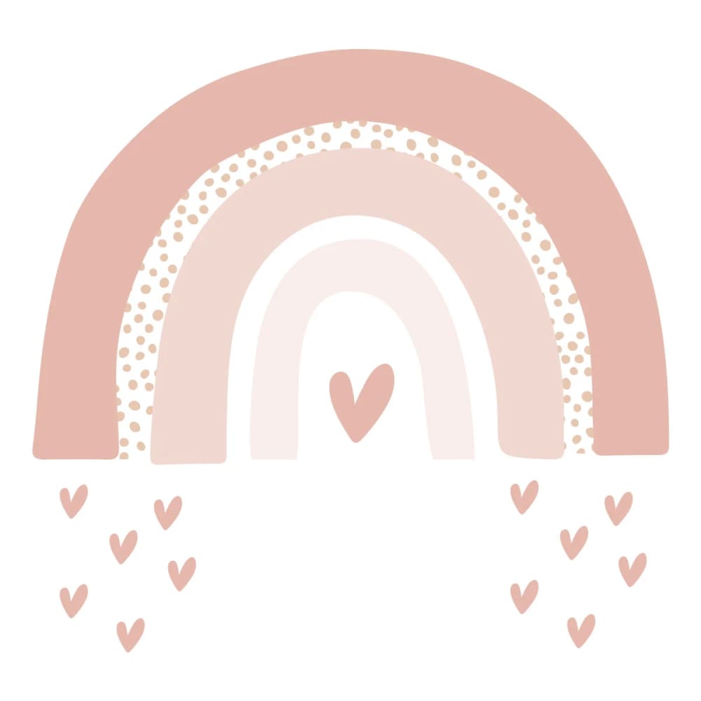 Decochic Selbstklebende Vinylaufkleber im Regenbogen-Design, rosa und beige Pva - Polyvinylacetat Kinder