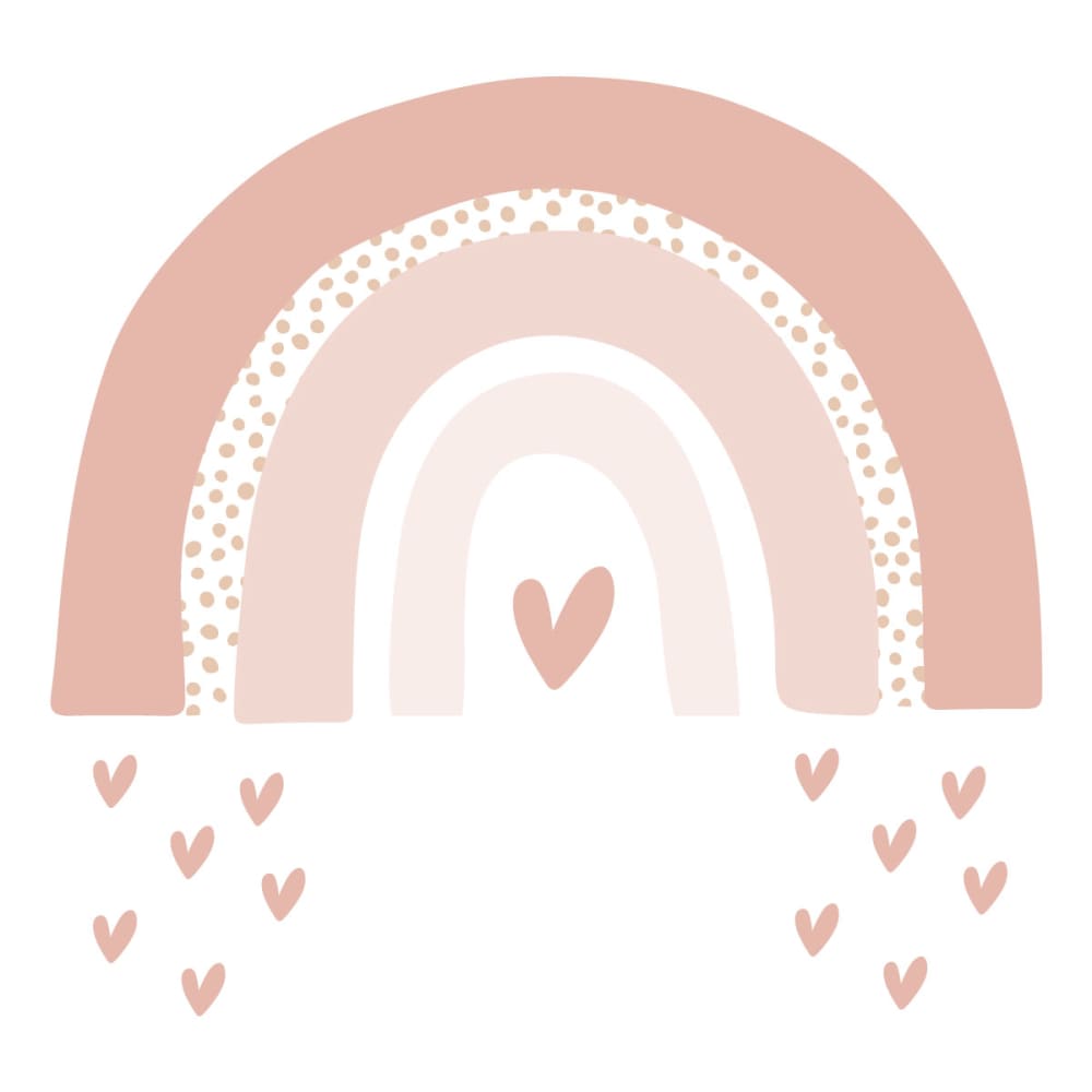 Decochic Stickers muraux en vinyle arc en ciel rose et beige Rose Pva - Polyacétate De Vinyle - 0x97x62cm