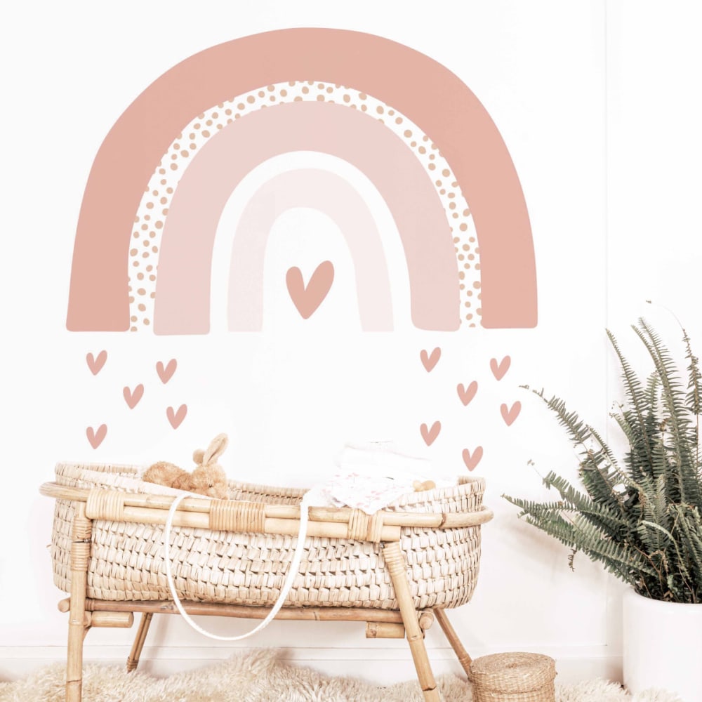 Stickers muraux en vinyle arc en ciel rose et beige - Maisons du Monde