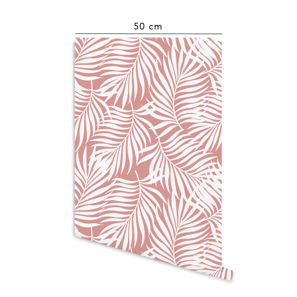Papier peint vinyle adhésif tropicale rose vif 50x300 cm — vue 3